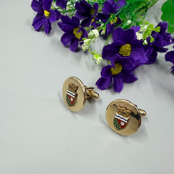 Other - Gold Cufflinks with Northwest Territories Crest Design